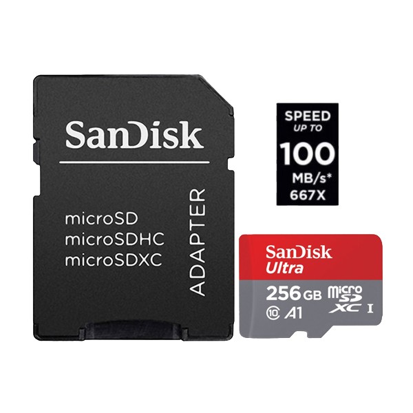 Wild Surichinmoi tevredenheid SanDisk Micro SD Ultra 256GB 100MB/s A1 + Adapter geheugenkaart - SDkaart  Nederland