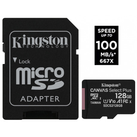 Kingston Micro SD Canvas Select Plus + Adapter SDkaart Nederland